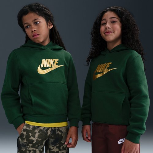 Nike Sportswear Club Fleece Hoodie - Fir/Metallic Gold - IH2874-323