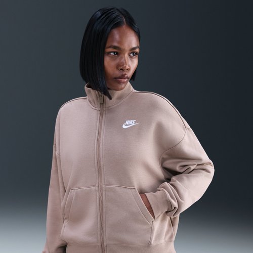 Nike Sportswear Club Fleece Loose Track Jacket - Malt/White - HV2733-271