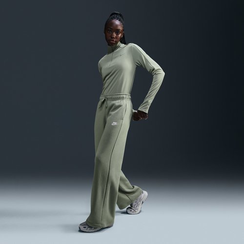 Nike Sportswear Club Fleece Mid-Rise Wide-Leg Sweatpants - Jade Horizon/White - FB2727-370