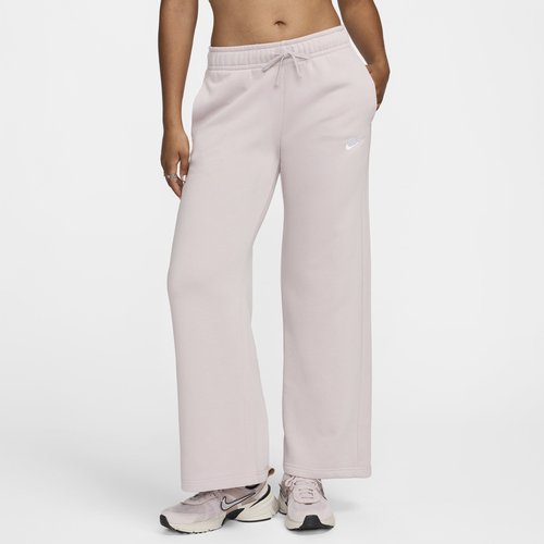 Nike Sportswear Club Fleece Mid-Rise Wide-Leg Sweatpants - Platinum Violet/White - FB2727-019