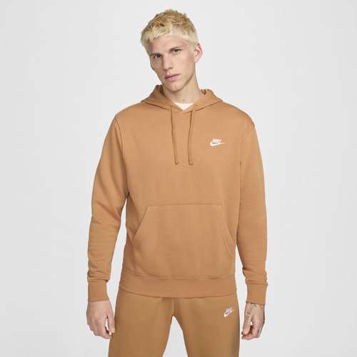 Nike Sportswear Club Fleece Pullover Hoodie - Flax/Flax/White - BV2654-224