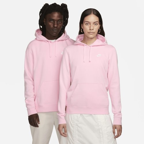 Nike Sportswear Club Fleece Pullover Hoodie - Medium Soft Pink/White - DQ5793-690