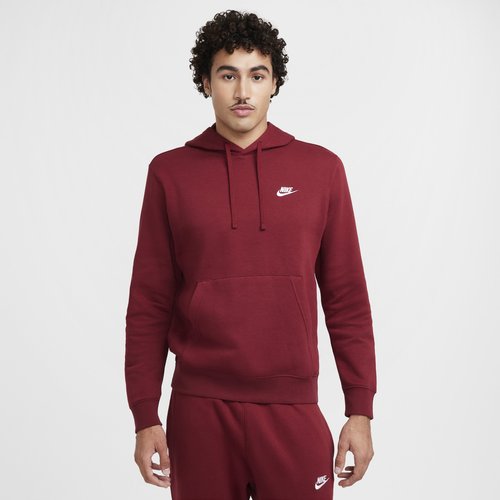 Nike Sportswear Club Fleece Pullover Hoodie - Team Red/Team Red/White - BV2654-677
