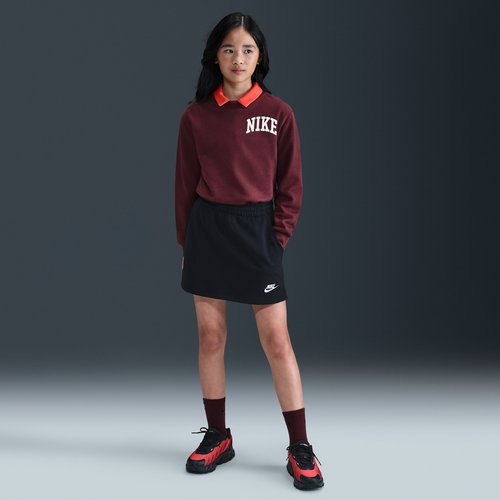 Nike Sportswear Club French Terry Skirt - Black/Black/White - HQ9432-010