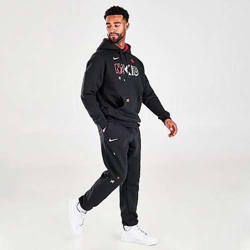 Nike Sportswear Club Stories Jogger Pants - Black/University Red - DO6177-010