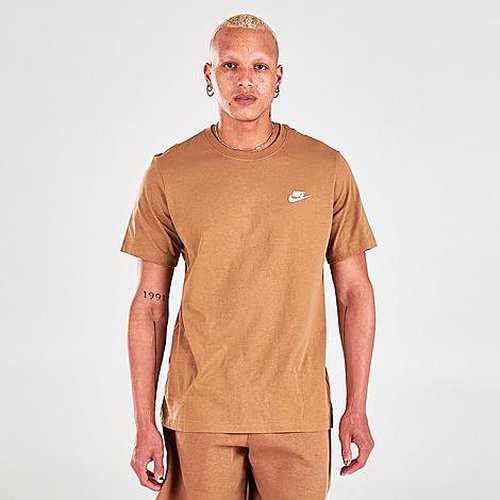 Nike Sportswear Club T-Shirt - Dark Driftwood/White - AR4997-258