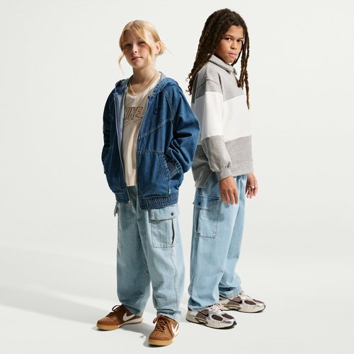 Nike Sportswear Collection Denim Cargo Pants - Light Armory Blue/Light Armory Blue/Wheat/Light Armory Blue - IO0197-440