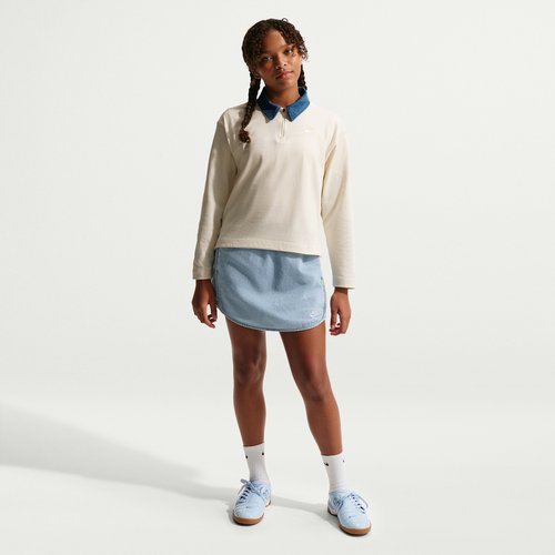 Nike Sportswear Collection Denim Skirt - Light Armory Blue/Light Armory Blue/Wheat/Light Armory Blue - IF2314-436