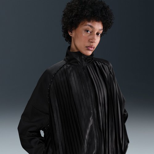 Nike Sportswear Collection Pleated Track Jacket - Black/Black - HJ0516-010