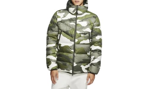 Nike Sportswear Down Fill Windrunner Printed Hooded Puf - Camouflage - BV4763-222