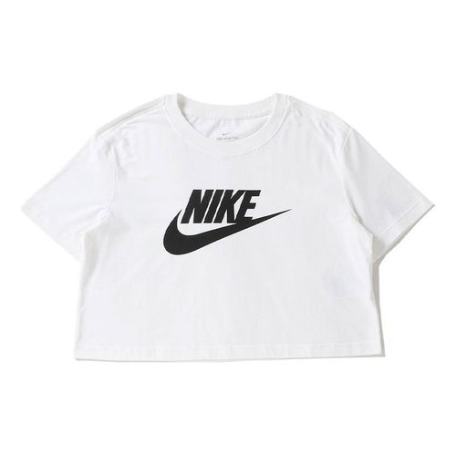 Nike Sportswear Essential Short Casual Crew Neck Short Sleeve T-Shirt White - BV6176-100
