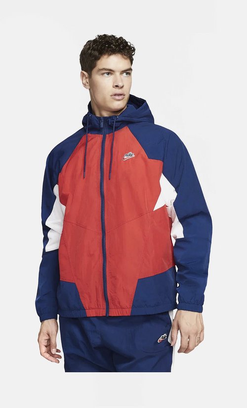 nike windrunner red blue