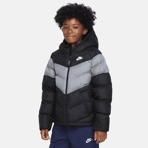 Nike Sportswear Synthetic Fill Hooded Puffer Jacket 'Black/Grey