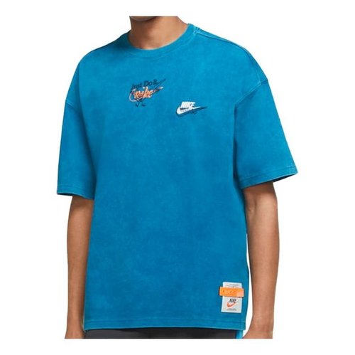 Nike Sportswear Logo Round Neck Short Sleeve - Blue - DC2729-301