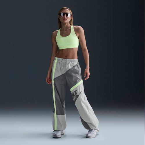 Nike Sportswear Mid-Rise Loose Woven Open-Hem Pants - Smoke Grey/Light Smoke Grey/Light Liquid Lime/Light Smoke Grey - HJ4178-084