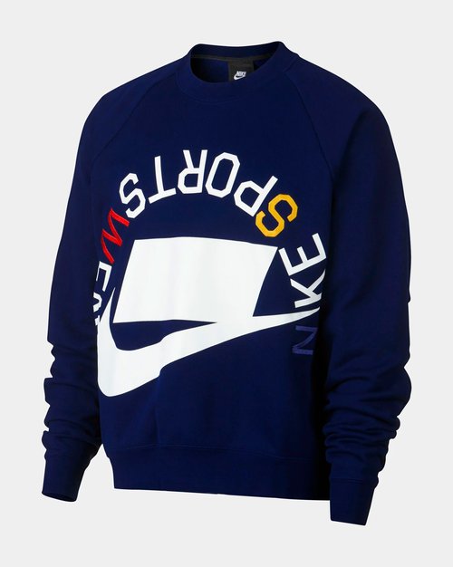 Nike Sportswear NSW Crew Neck Sweater - Blue Void/White - AR1622-492