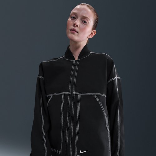Nike Sportswear Oversized Graphic Cargo Jacket - Black/Summit White - IB2037-010