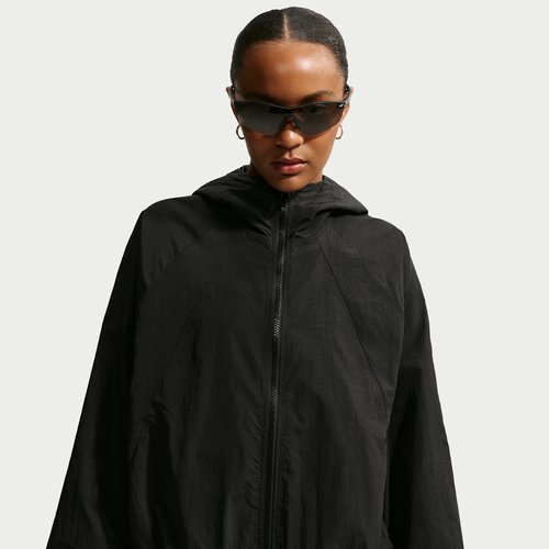 Nike Oversized Hooded Jacket - Black/Chalk - IQ0056-010