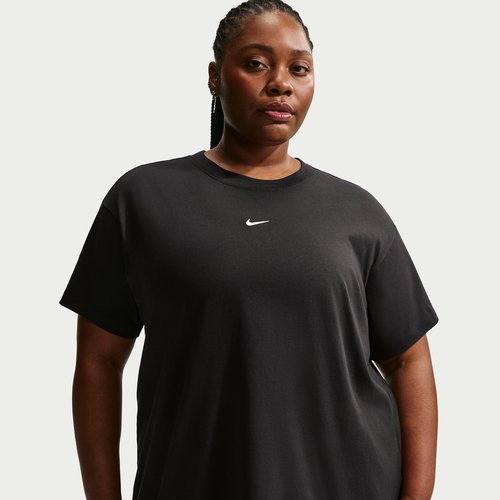 Nike Sportswear Classic Oversized Short-Sleeve T-Shirt Plus Size - Black/White - IH7603-010