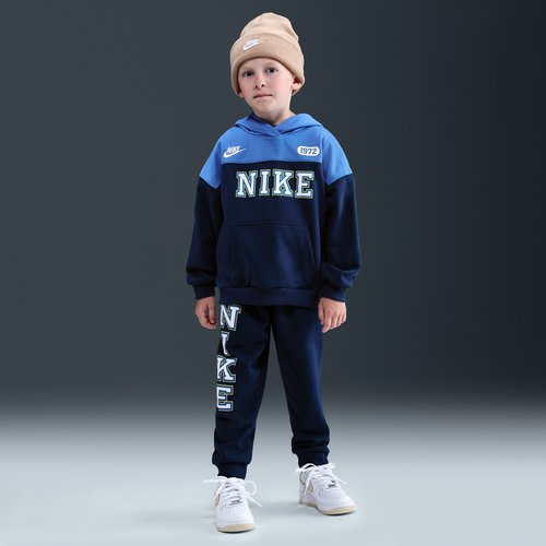 Nike Sportswear P.E. Blocked Pullover Hoodie and Pants Set - Midnight Navy - 86N226-U90