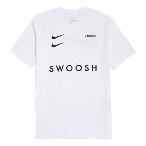 Nike Sportswear Swoosh Chest Sports Round Neck Short Sleeve White - Multi-Color - DH0030-100