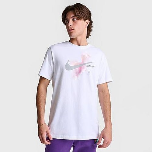 Nike Sportswear Swoosh Dots Printed Graphic T-Shirt - White - FQ7998-100