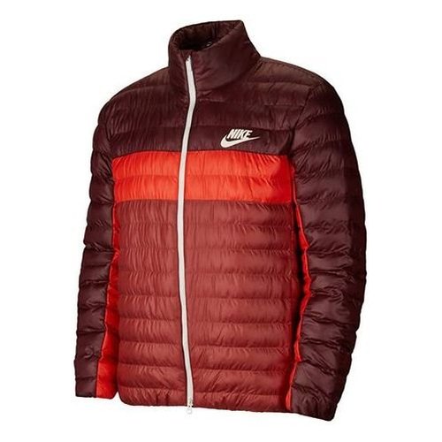 Nike Sportswear Synthetic-fill Colorblock Windproof Jacket Red - Brownred - BV4686-681