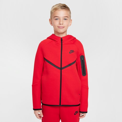 Nike Sportswear Tech Fleece Full-Zip Hoodie - University Red/Black/Black - HV5867-657