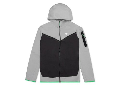 Nike Sportswear Tech Fleece FullZip Hoodie 'Light Grey Black