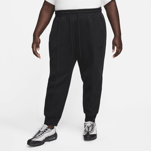 Nike Sportswear Tech Fleece Mid-Rise Jogger Pants Plus Size - Black/Black - FB8332-010