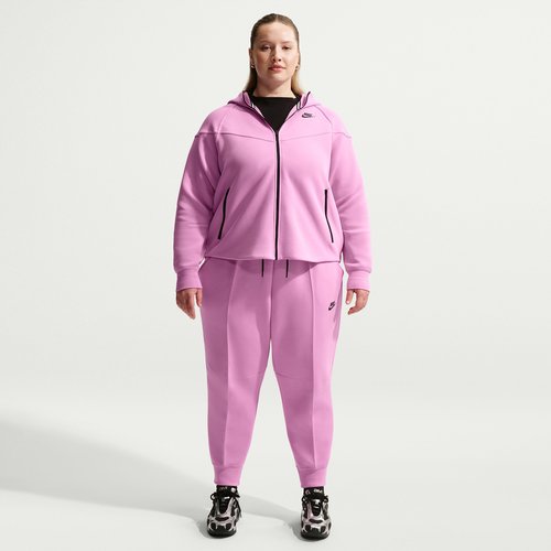 Nike Sportswear Tech Fleece Mid-Rise Jogger Pants Plus Size - Light Magenta/Black - FB8332-528