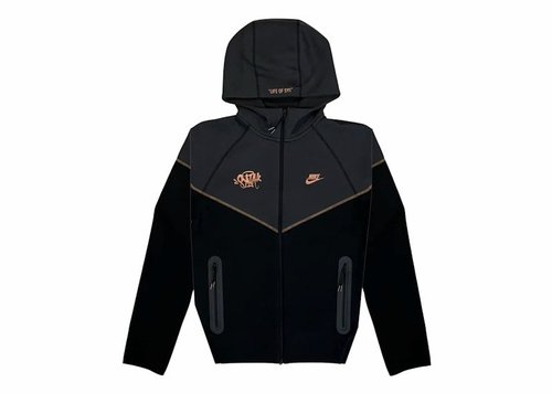 Nike Sportswear Tech Fleece x Central Cee Syna World Full Zip Hoodie - Black/Metallic Red Bronze - HQ3748-010