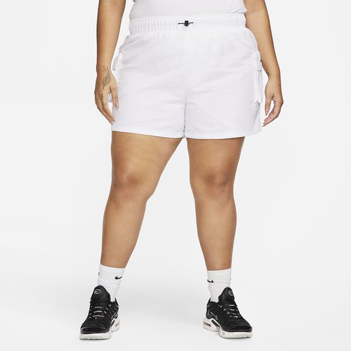 Nike Sportswear Woven HighRise Shorts Plus Size 'White/Black' DN5012