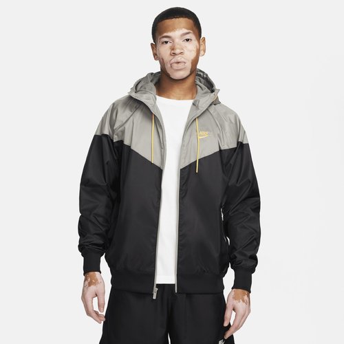 nike jacket black and gold
