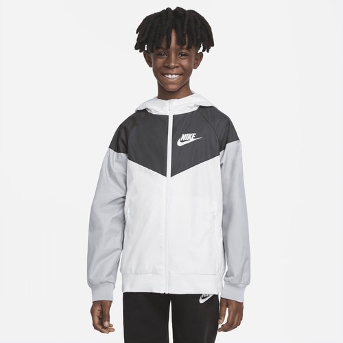 Nike Sportswear Windrunner Loose Hip-Length Hooded Jacket - White/Black/Wolf Grey/White - 850443-102