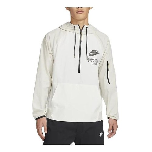 Nike Sportswear Woven Unlined Anorak Jacket - Beige/White - DN2640-012