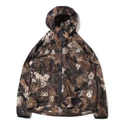 Nike SS22 ACG Rock Full Print Casual Hooded Jacket Rock Gray - Multi-Color - DV6648-004