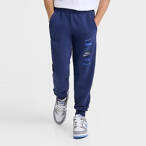 Nike Stacked Logo Jogger Pants - Midnight Navy/Game Royal/Smoke Grey - HQ0973-410