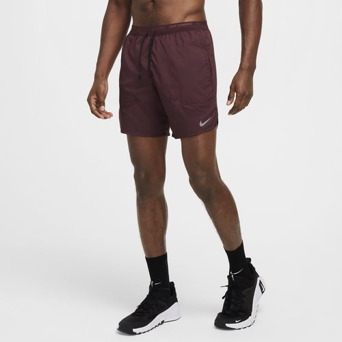 Nike Stride Dri-FIT 7" Brief-Lined Running Shorts - Burgundy Crush/Black - DM4761-652