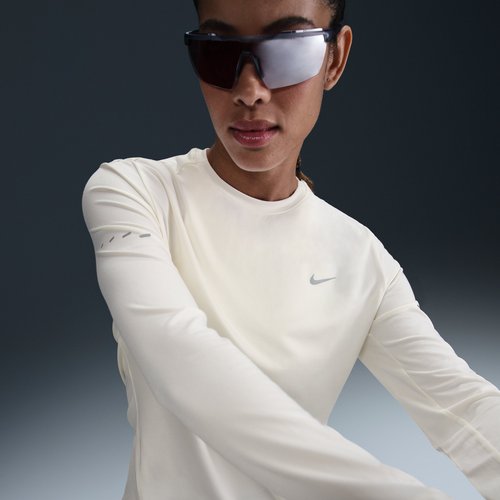 Nike Swift Dri-FIT Ultraviolet Long Sleeve Crew Neck Running Top Workout - Sail/Reflective Silver - HQ0503-133