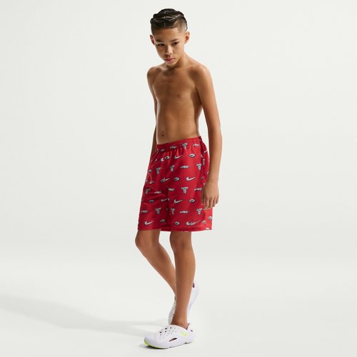 Nike Swim Breaker 7" Brief-Lined Volley Short - University Red/University Red/University Red/Wolf Grey - NESSG806-614