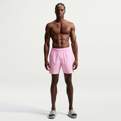 Nike Swim Breaker Ripple Texture 7" Brief-Lined Volley Short - Pink Glow - NESSG506-663