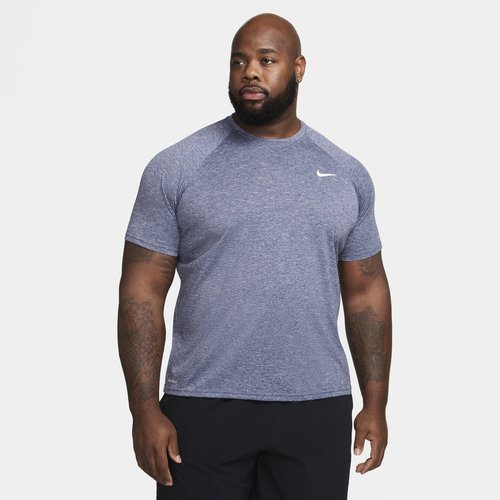Nike Swim Hydroguard Essential Dri-FIT UV Short Sleeve Top Big & Tall - Midnight Navy - NESSA703-440