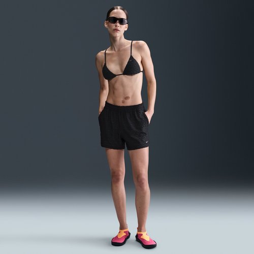 Nike Swim Swoosh Link Terry Cover-Up Shorts - Black - NESSF257-001