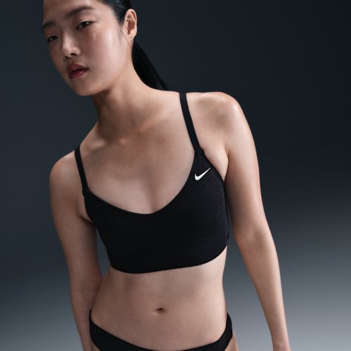 Nike Swim Water Texture V-Neck Midkini - Black - NESSF262-001