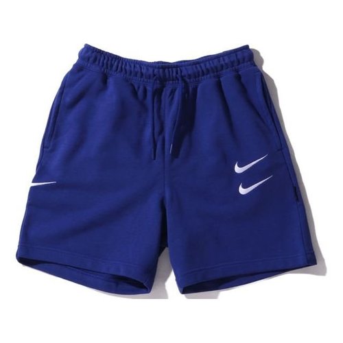Nike Swoosh French Terry Short Casual Sports Shorts - Blue - CJ4883-455