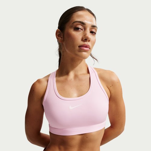 Nike Swoosh -Support Padded Sports Bra - Pink Foam/Stone Mauve/White - DX6821-663