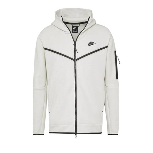 Nike Tech Fleece Full Zip Hoodie - Light Bone/Black - CU4489-072
