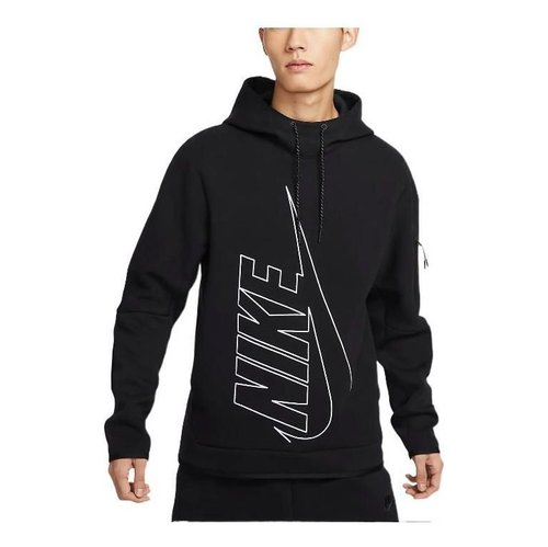 Nike Tech Fleece Pullover Graphic Hoodie - Black - DX0578-010
