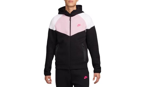 Nike Tech Fleece Windrunner Full-zip Hoodie Style - Black/White - FZ4709-010